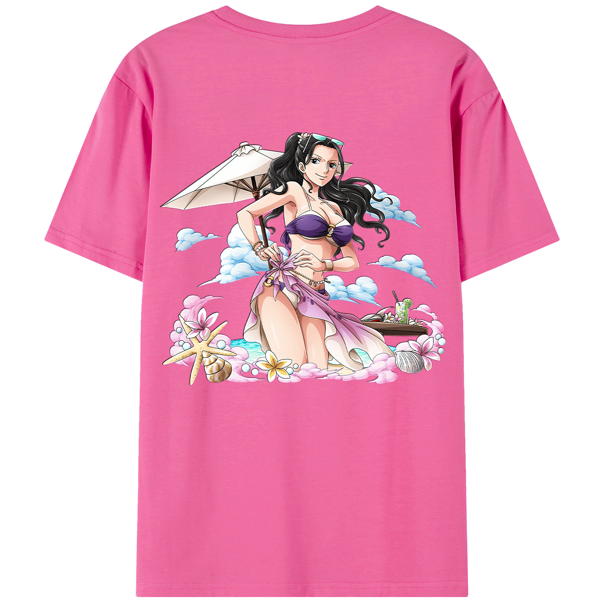 ワンピース ニコ・ロビン ONE PIECE Nico Robin レディース半袖Tシャツ(バックプリント)